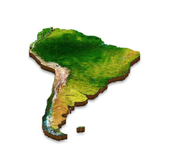 Map of South America - Mexico, Bolivia, Brazil, Argentina, Colombia, Uruguay, Venezuela