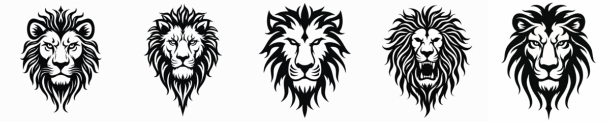 illustration vector graphic of tribal art lion tattoo