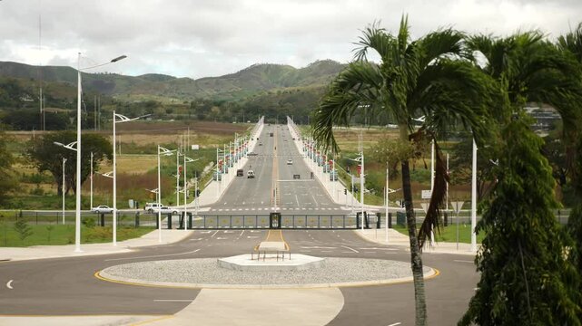 Capital city Port Moresby in Papua New Guinea. High quality 4k footage.