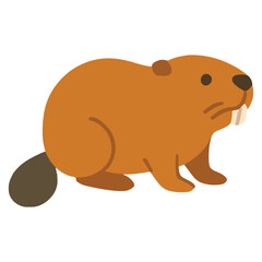 Zoo Beaver illustration, Colorful Beaver vector, Colorful Safari Animal Clipart, Animal design sublimation
