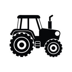 Obraz premium Flat and Minimal Tractor icon vector illustration isolated on white background
