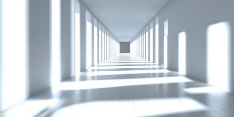 Fototapeta premium Empty White Corridor