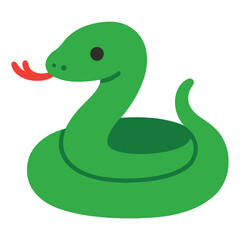 Fototapeta premium Zoo Green Snake illustration, Colorful Green Snake vector, Colorful Safari Animal Clipart, Animal design sublimation 