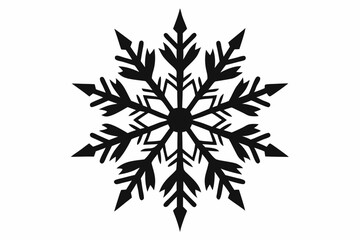 snowflakes silhouette line art vector illustration with a white background