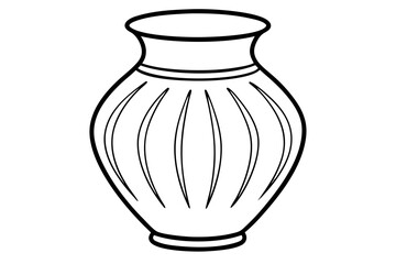 vase vector on white background