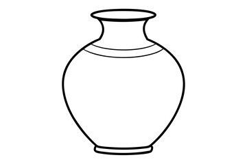 vase vector on white background