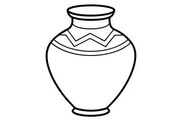 vase vector on white background