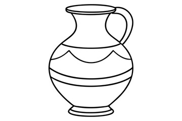 vase vector on white background
