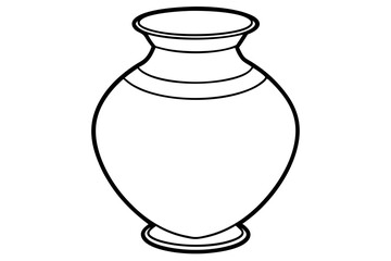 vase vector on white background