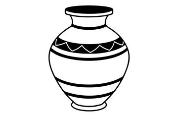 vase vector on white background