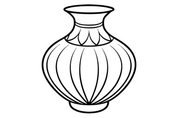 vase vector on white background
