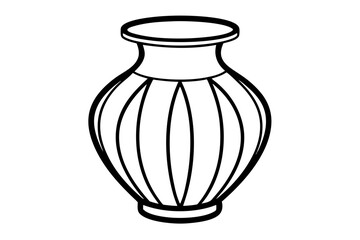 vase vector on white background