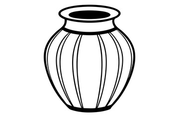 vase vector on white background