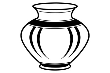vase vector on white background