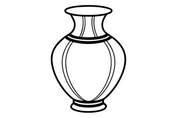 vase vector on white background