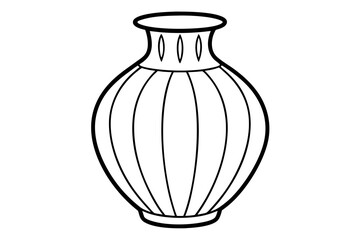 vase vector on white background