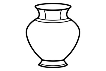 vase vector on white background