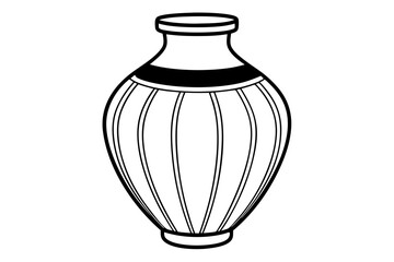 vase vector on white background