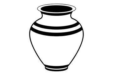 vase vector on white background