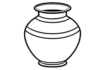 vase vector on white background