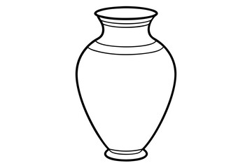 vase vector on white background
