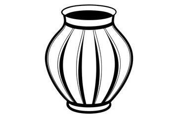 vase vector on white background