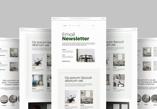 Product Email Newsletter Layout Design