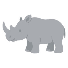 Fototapeta premium Zoo Rhino illustration, Colorful Rhino vector, Colorful Safari Animal Clipart, Animal design sublimation 