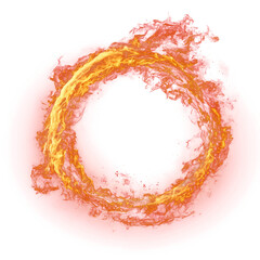 Burning Circle of Fire. PNG.
