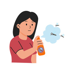 mosquitoes bite. dengue fever protection concept