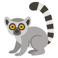 Fototapeta premium Zoo Lemur illustration, Colorful Lemur vector, Colorful Safari Animal Clipart, Animal design sublimation 