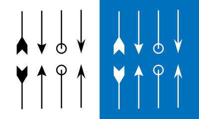 Arrows set black icons. Arrow icon. Modern simple arrows. Vector illustration.