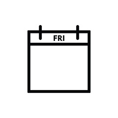calender icon, friday icon with white background