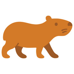 Zoo Capybara illustration, Colorful Capybara vector, Colorful Safari Animal Clipart, Animal design sublimation
