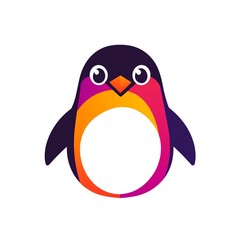 Fototapeta premium Cute animated penguin design featuring vibrant colors and playful expression.