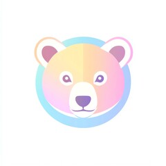Fototapeta premium A charming and vibrant bear illustration with a playful and soft demeanor