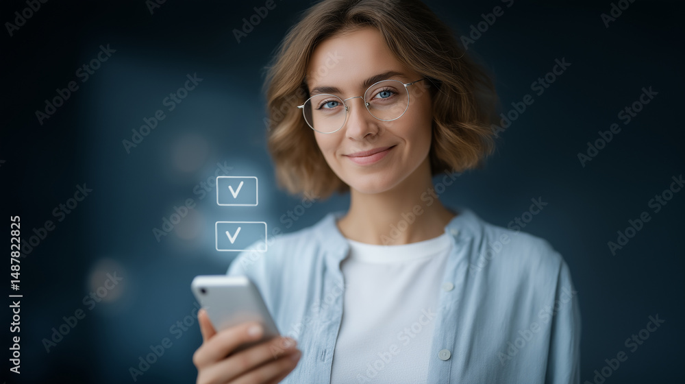 Poster virtual identity verification on smartphone with holographic elements