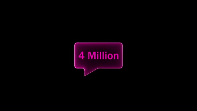 Thank you followers peoples, 4m online social group, happy banner celebrate, 4k
