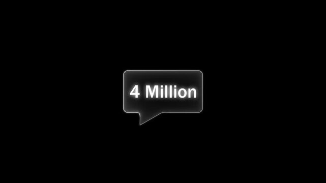 Thank you followers peoples, 4m online social group, happy banner celebrate, 4k