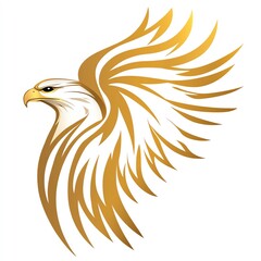 Obraz premium Majestic Golden Eagle Symbolizing Strength and Freedom in Elegant Design