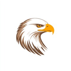 Fototapeta premium Bold and striking eagle head design symbolizing strength and freedom