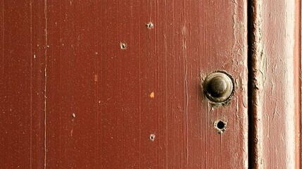Fototapeta premium Red Door with Old Wood Texture, and Closeup.