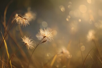 Golden Hour Seed Heads: A Soft, Dreamy Nature Photograph