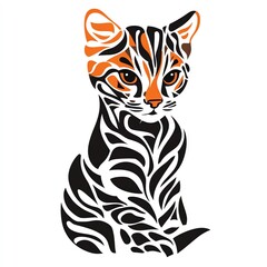 Vibrant Bengal Cat Styled in Bold Patterns Reflecting Artistic Expressionism
