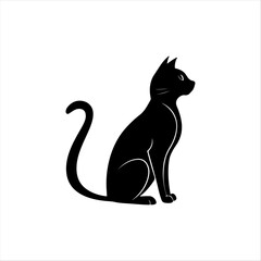 cat silhouette vector, Cats
