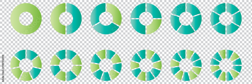 Aufkleber pie chart colorful and gradient vector eps 10