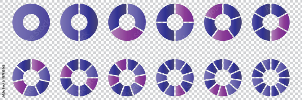 Poster pie chart colorful and gradient vector eps 10