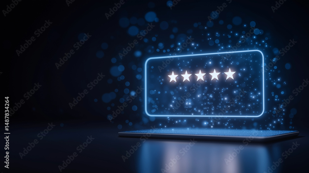 Poster user feedback interface for ratings and comments on digital screens