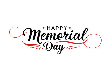 Happy Memorial Day background. National american holiday illustration. Vector Memorial day.