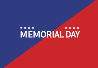 Happy Memorial Day background. National american holiday illustration. Vector Memorial day.